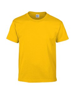 Rich gold Gildan G800b t-shirt ready for screen printing – get a bulk quote.